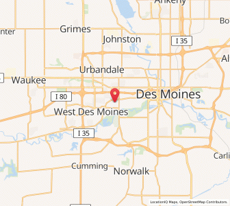 Map of West Des Moines, Iowa