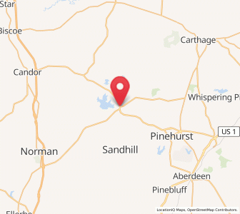 Map of West End, North Carolina