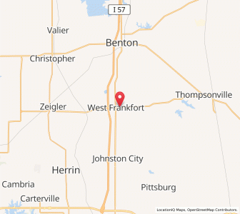 Map of West Frankfort, Illinois