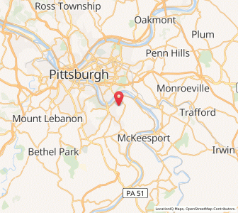 Map of West Homestead, Pennsylvania