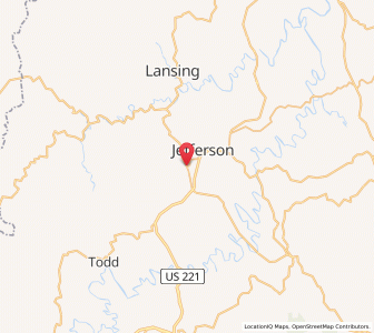 Map of West Jefferson, North Carolina