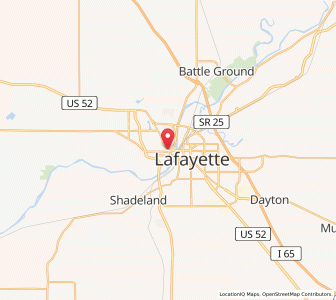 Map of West Lafayette, Indiana