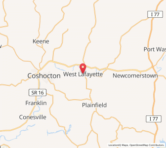 Map of West Lafayette, Ohio