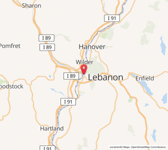 Map of West Lebanon, New Hampshire