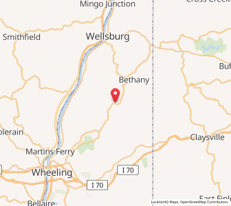 Map of West Liberty, West Virginia
