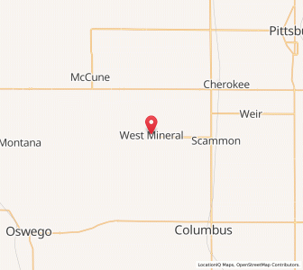 Map of West Mineral, Kansas