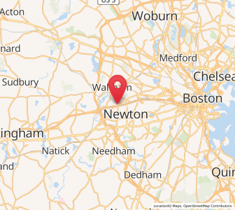 Map of West Newton, Massachusetts