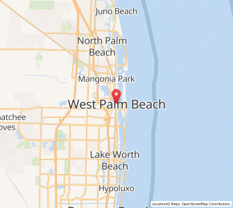 Map of West Palm Beach, Florida