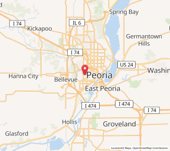 Map of West Peoria, Illinois