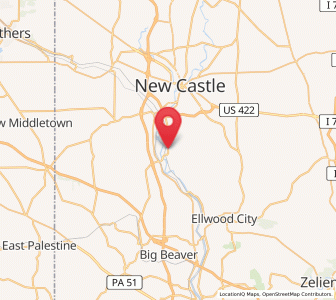 Map of West Pittsburg, Pennsylvania