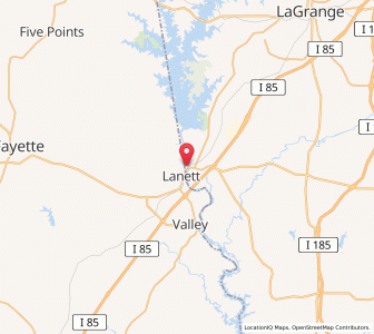 Map of West Point, Georgia