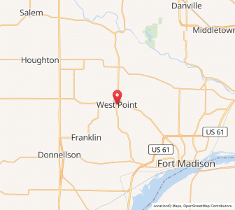 Map of West Point, Iowa