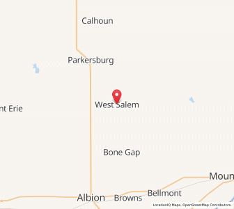 Map of West Salem, Illinois