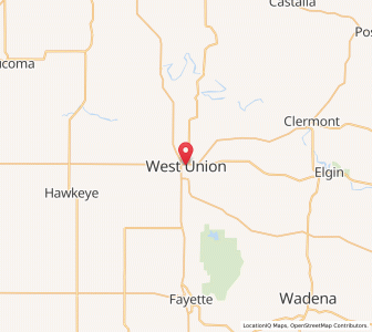 Map of West Union, Iowa