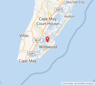 Map of West Wildwood, New Jersey