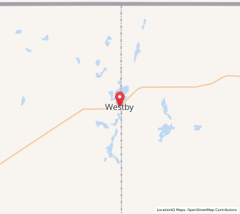 Map of Westby, Montana