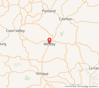 Map of Westby, Wisconsin