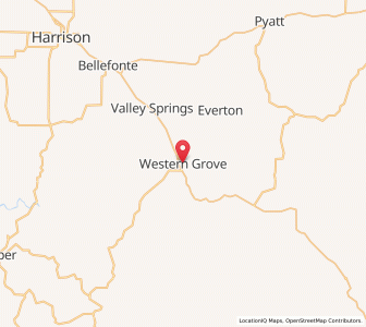 Map of Western Grove, Arkansas