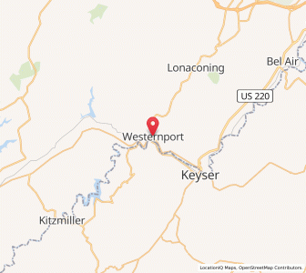 Map of Westernport, Maryland