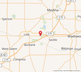 Map of Westfield Center, Ohio