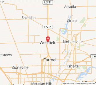 Map of Westfield, Indiana
