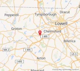 Map of Westford, Massachusetts