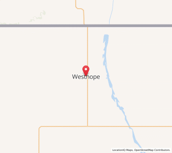 Map of Westhope, North Dakota