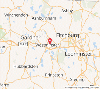 Map of Westminster, Massachusetts