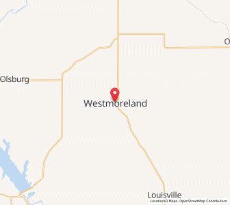 Map of Westmoreland, Kansas