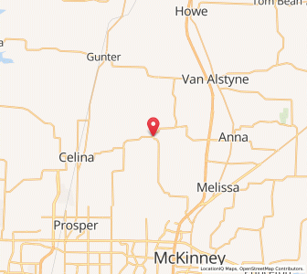 Map of Weston, Texas