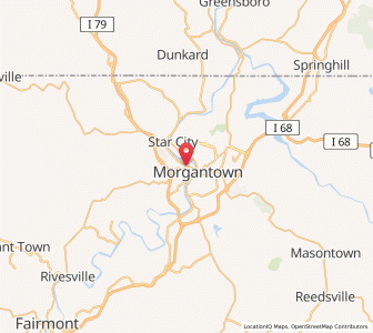 Map of Westover, West Virginia