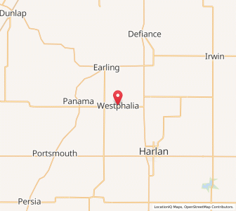 Map of Westphalia, Iowa