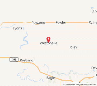 Map of Westphalia, Michigan