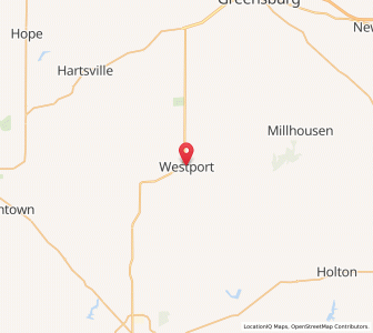 Map of Westport, Indiana