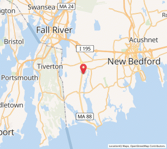 Map of Westport, Massachusetts