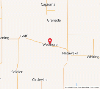 Map of Wetmore, Kansas