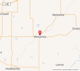 Map of Wetumka, Oklahoma