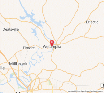 Map of Wetumpka, Alabama