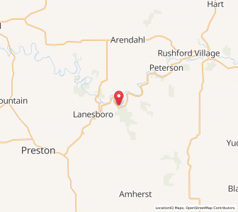 Map of Whalan, Minnesota