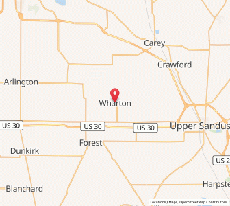 Map of Wharton, Ohio