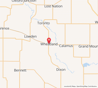 Map of Wheatland, Iowa