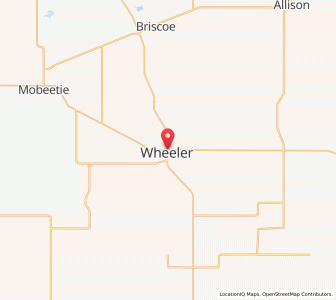 Map of Wheeler, Texas