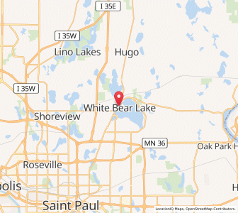 Map of White Bear Lake, Minnesota