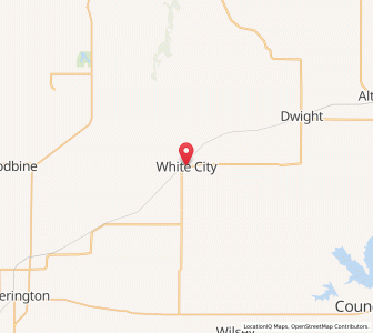 Map of White City, Kansas