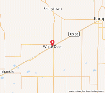 Map of White Deer, Texas