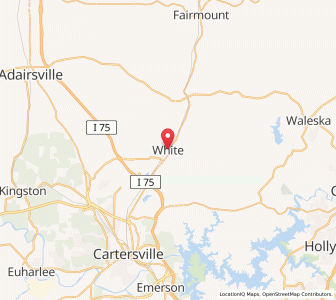 Map of White, Georgia