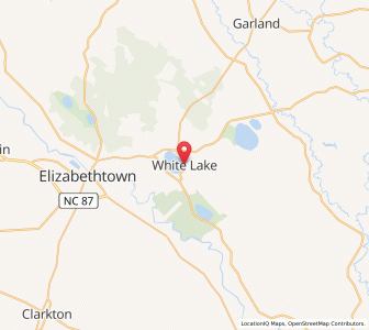 Map of White Lake, North Carolina