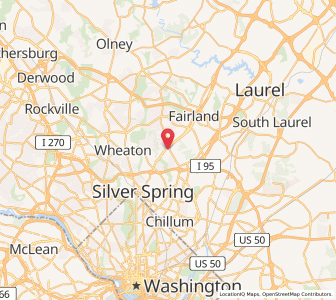 Map of White Oak, Maryland