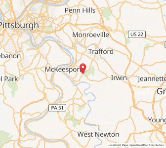 Map of White Oak, Pennsylvania