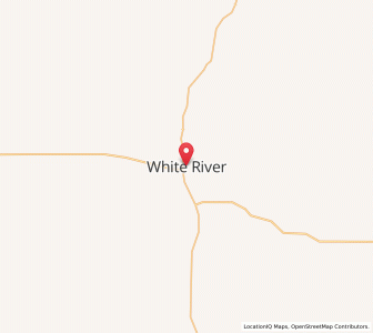 Map of White River, South Dakota